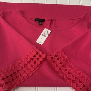 NWT Talbots Hot Pink Tee - Medium